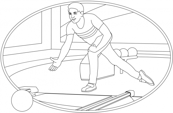 Bowling coloring page image