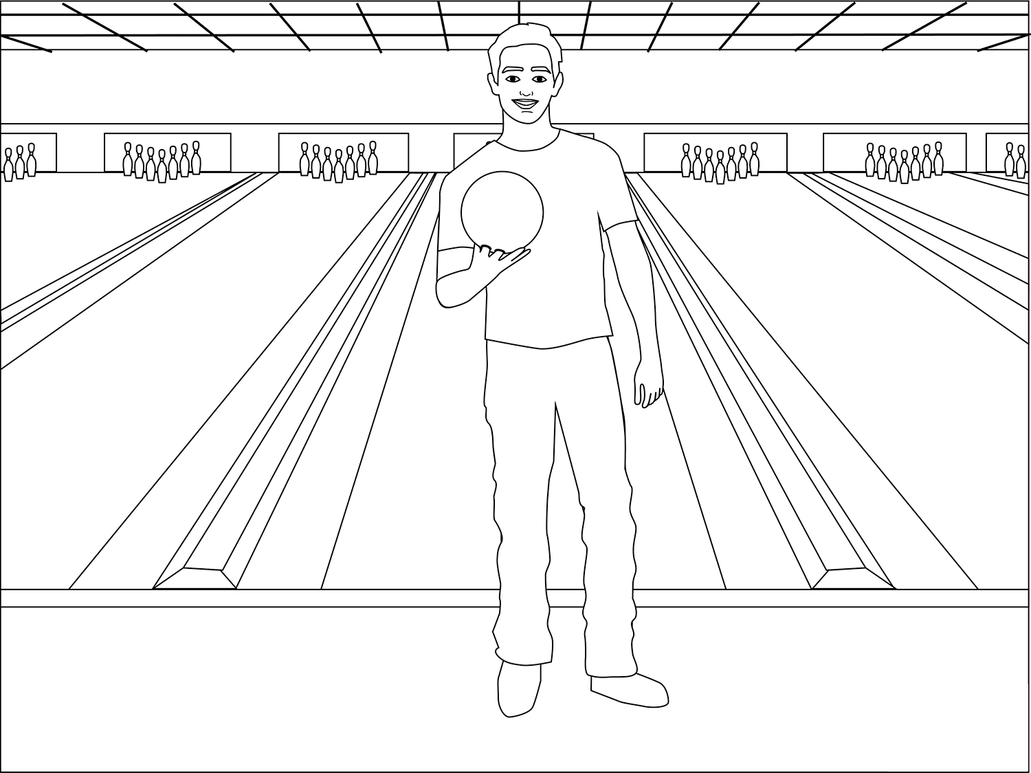 Bowling Coloring Page Colouringpages Bowling Coloring Page Colouringpages