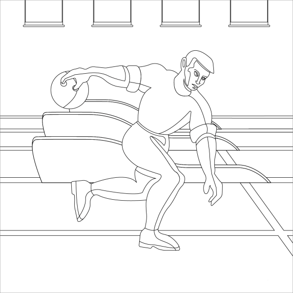 Bowling coloring page image
