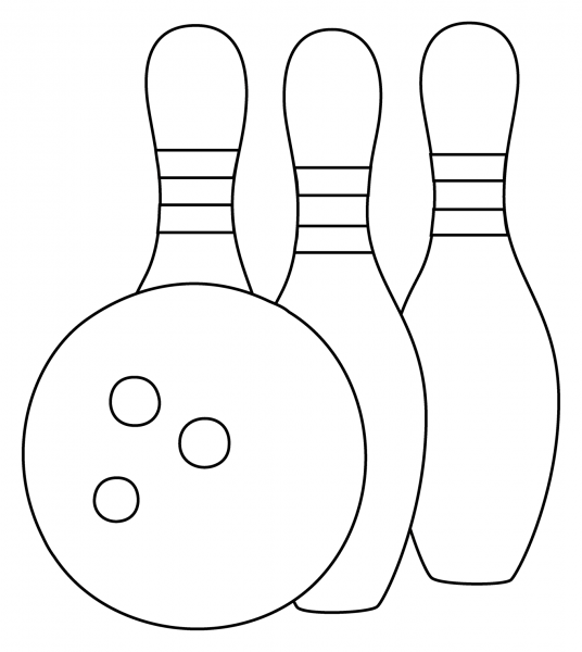 Bowling Emoji coloring page image