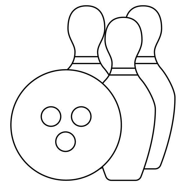Bowling Emoji coloring page image