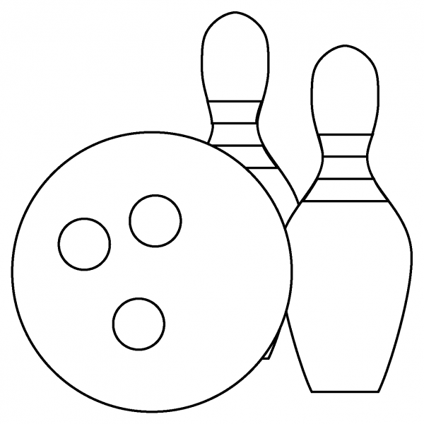 Bowling Emoji coloring page image