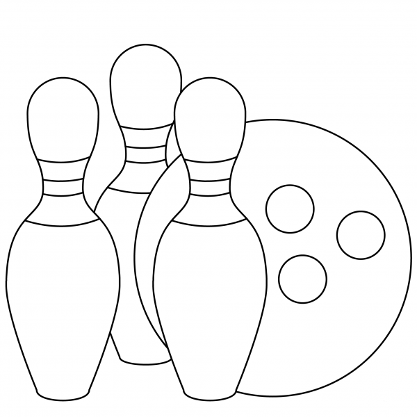 Bowling Emoji coloring page image