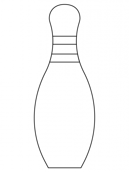 Bowling Pin coloring page image