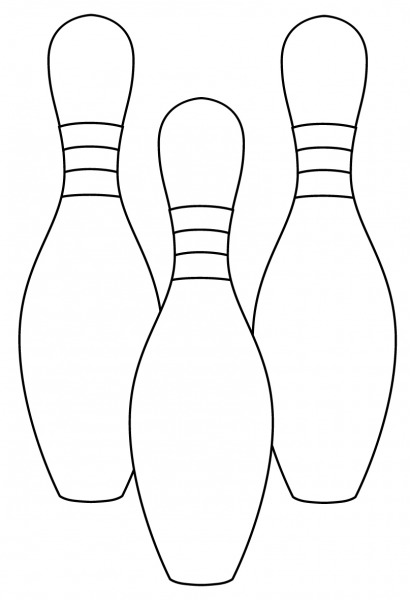Bowling Pin coloring page image
