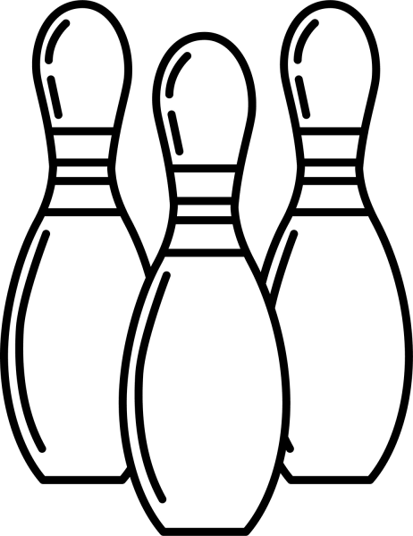 Bowling Pin coloring page image