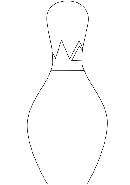 Bowling Pin coloring page image