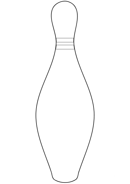 Bowling Pin coloring page image