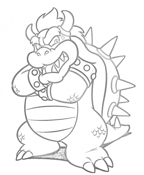 Bowser coloring page image