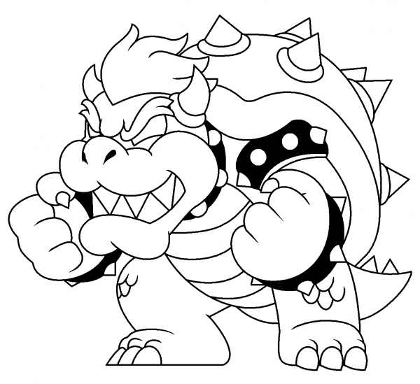 Bowser coloring page image
