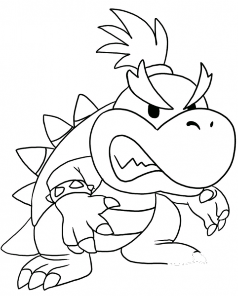 Bowser Jr. is Angry coloring page image