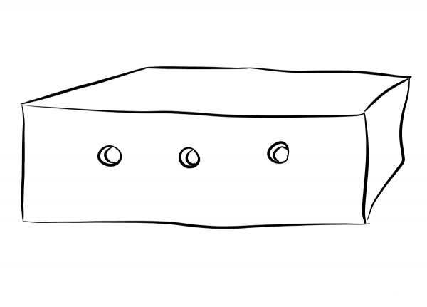 Box with Sheep coloring page image