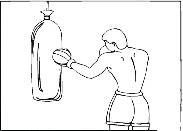 Boxing Exercises  coloring page image