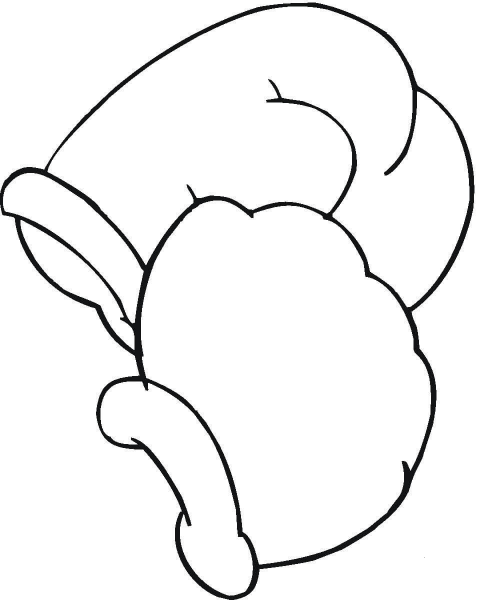 Boxing Gloves  coloring page image