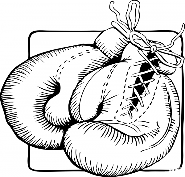 Boxing Gloves coloring page image