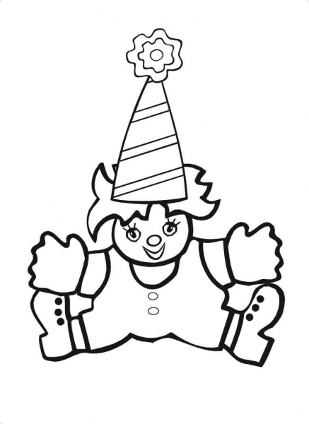 Boy Clown  coloring page image