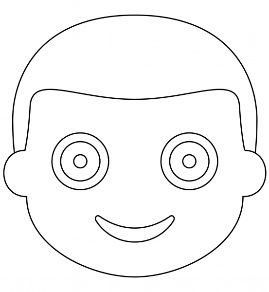 Boy coloring page image