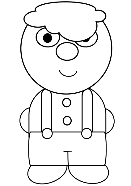 Boy coloring page image