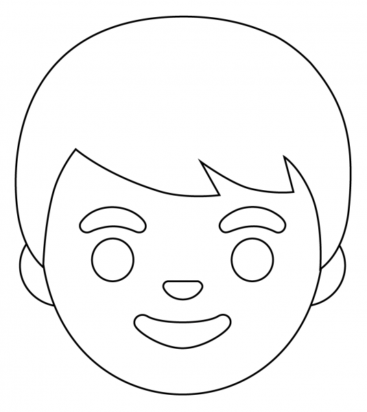 Boy Emoji coloring page image