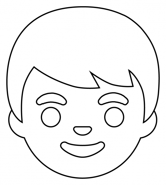 Boy Emoji coloring page image