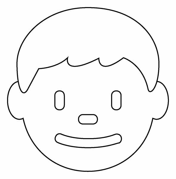Boy Emoji coloring page image