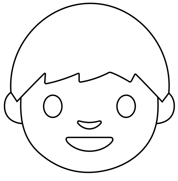Boy Emoji coloring page image