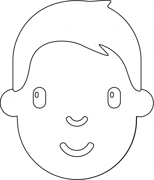 Boy Emoji coloring page image