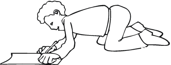 Boy is Writing up Christmas List  coloring page image