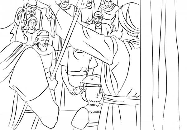 Boy King Josiah coloring page image