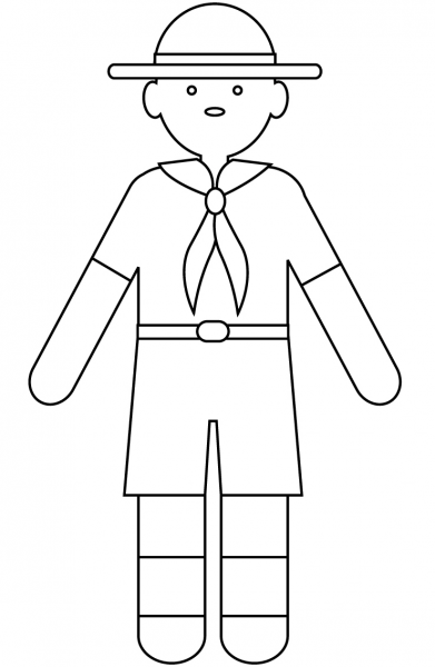 Boy Scout coloring page image