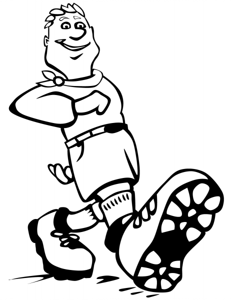 Boy Scout coloring page image