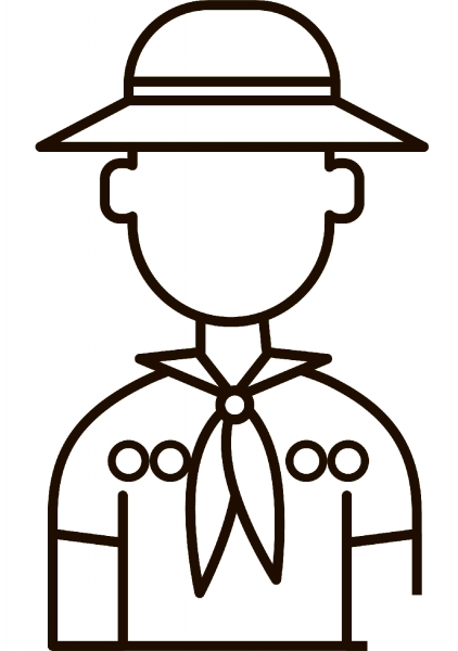 Boy Scout coloring page image