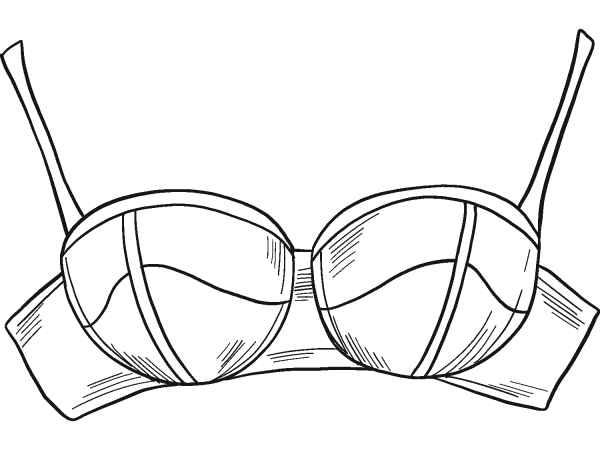 Bra coloring page image