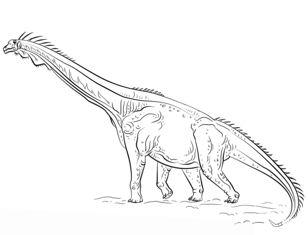 Brachiosaurus coloring page image