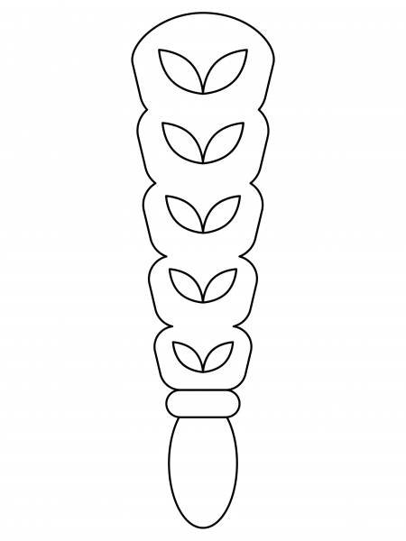 Braid coloring page image