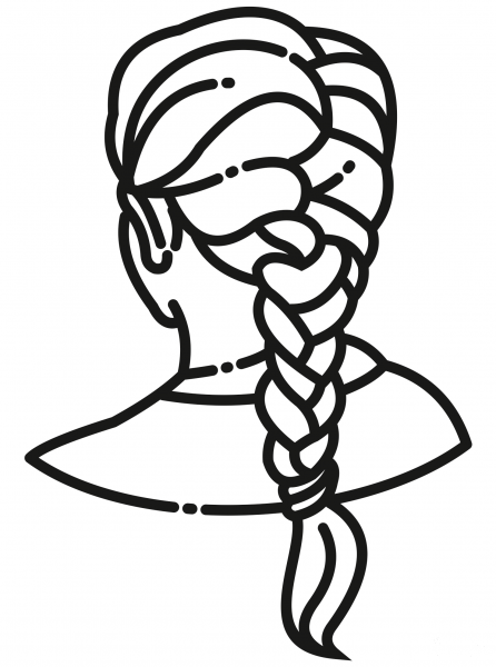 Braid coloring page image