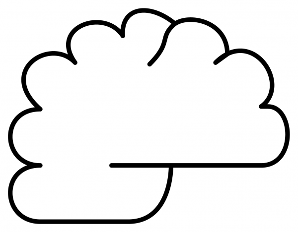 Brain Emoji coloring page image