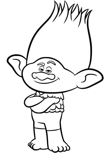 Branch from Trolls coloring page image