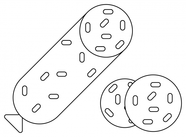 Bratwurst coloring page image