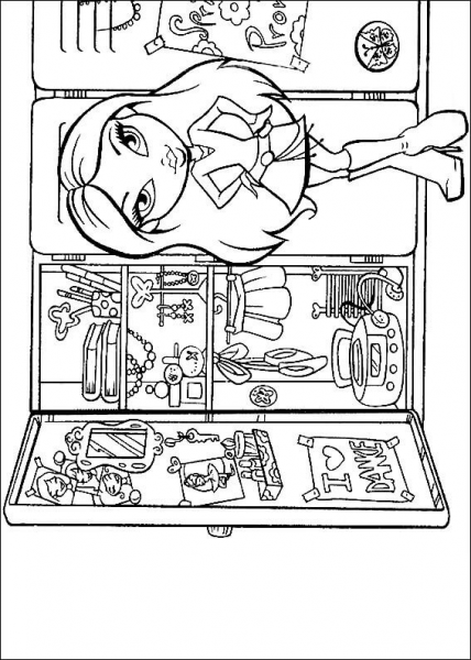 Bratz’s Refrigerator coloring page image