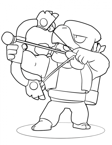 Brawl Stars Bo coloring page image