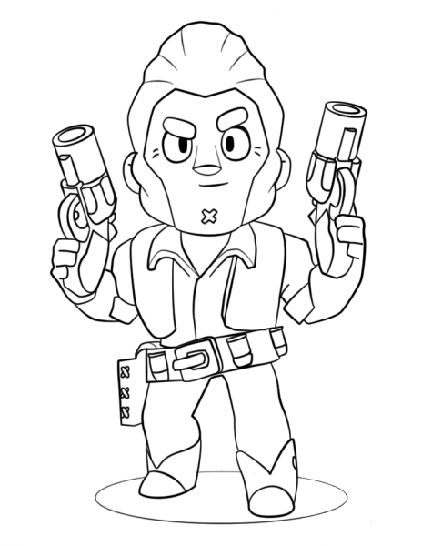 Brawl Stars Colt coloring page image