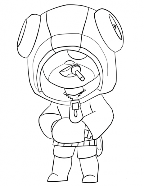 Brawl Stars Leon coloring page image