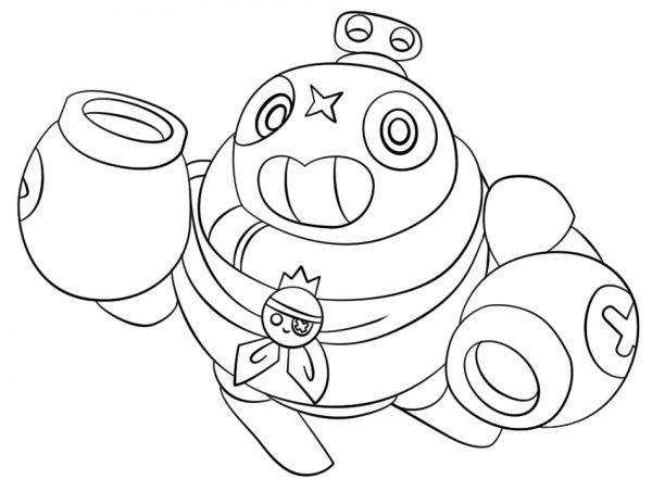 Brawl Stars Tick coloring page image