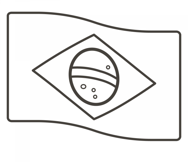 Brazil Flag coloring page image