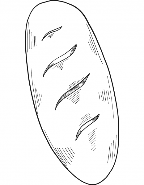 Bread coloring page image