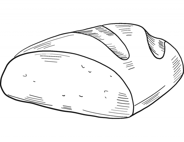 Bread coloring page image