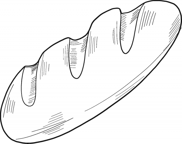 Bread coloring page image