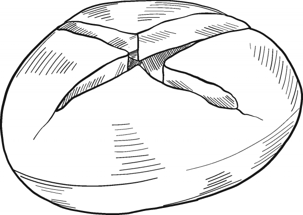 Bread coloring page image