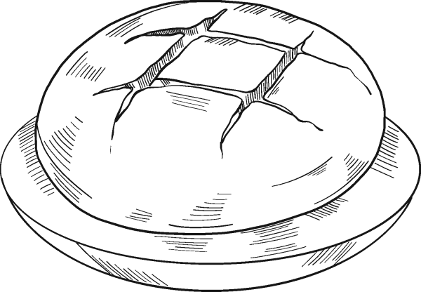 Bread coloring page image
